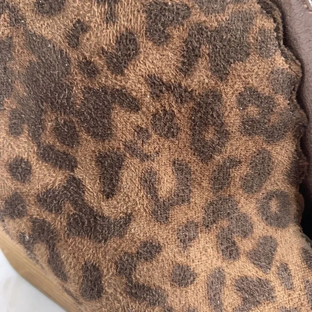 Coconuts by Matisse Women's Leopard Scallop Adalyn Ankle Boot Tan Sz 9‎